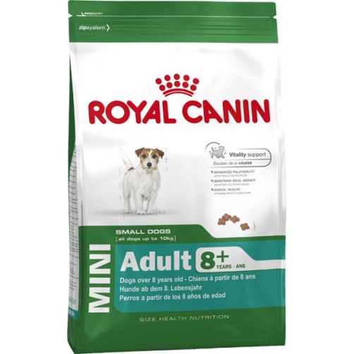 غذای خشک  سگ بالغ  نژاد کوچک بالای 8 سال/ 2 کیلویی/ Royal Canin MINI ADULT +8 